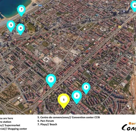 Nice Flat Near The Beach And Parc Del Forum Barcelona